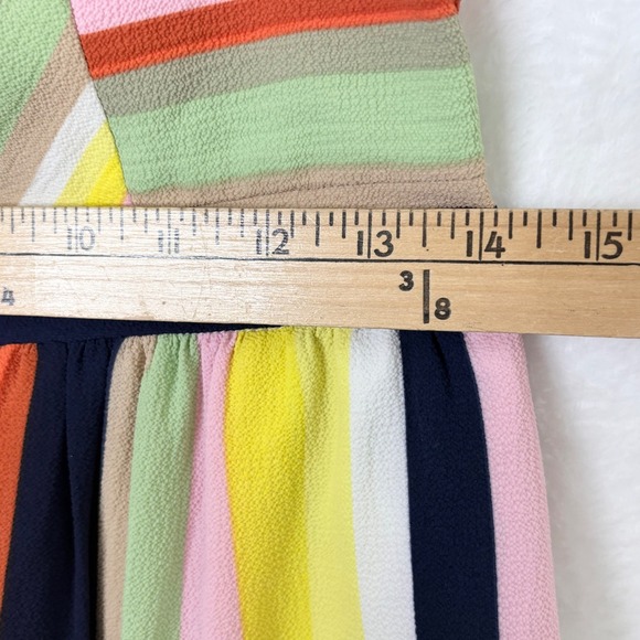 MODCLOTH Colorful Striped Halter Neck Midi Dress Women Size Medium Anthropologie - Picture 8 of 11